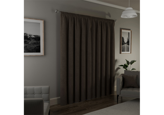 Dallas (Blackout) Pencil Pleat, Natural - Ready Made Curtains - Image 8